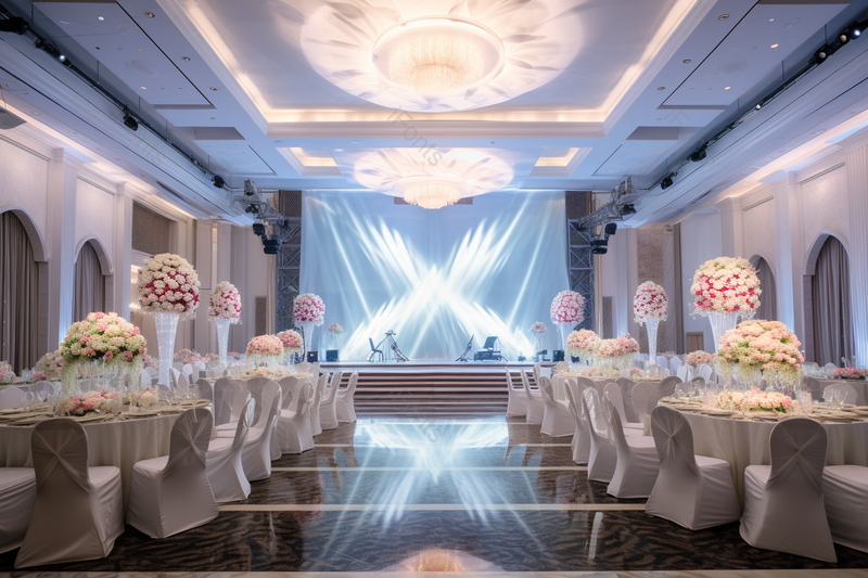 酒店内景舞台布景宴会婚礼庆典现场摄影图,高清,摄影图,摄影图片,图片大全,摄影图免费下载